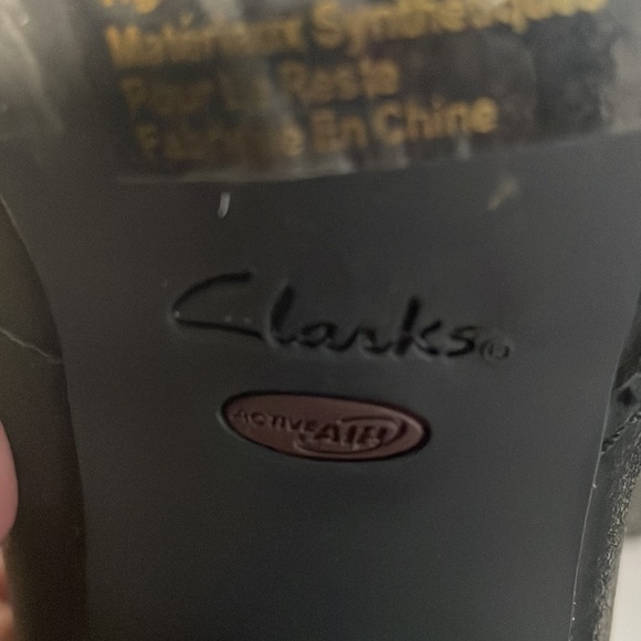 Clarks Artisan Active AIR Black Leather Lace-up Heeled Bootie Women's Size 8.5M - Picture 7 of 12